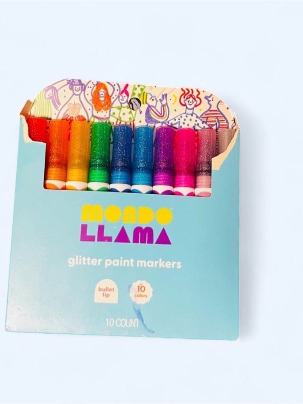 Glitter Paint Markers - 10 Color Set (Multicolor)
